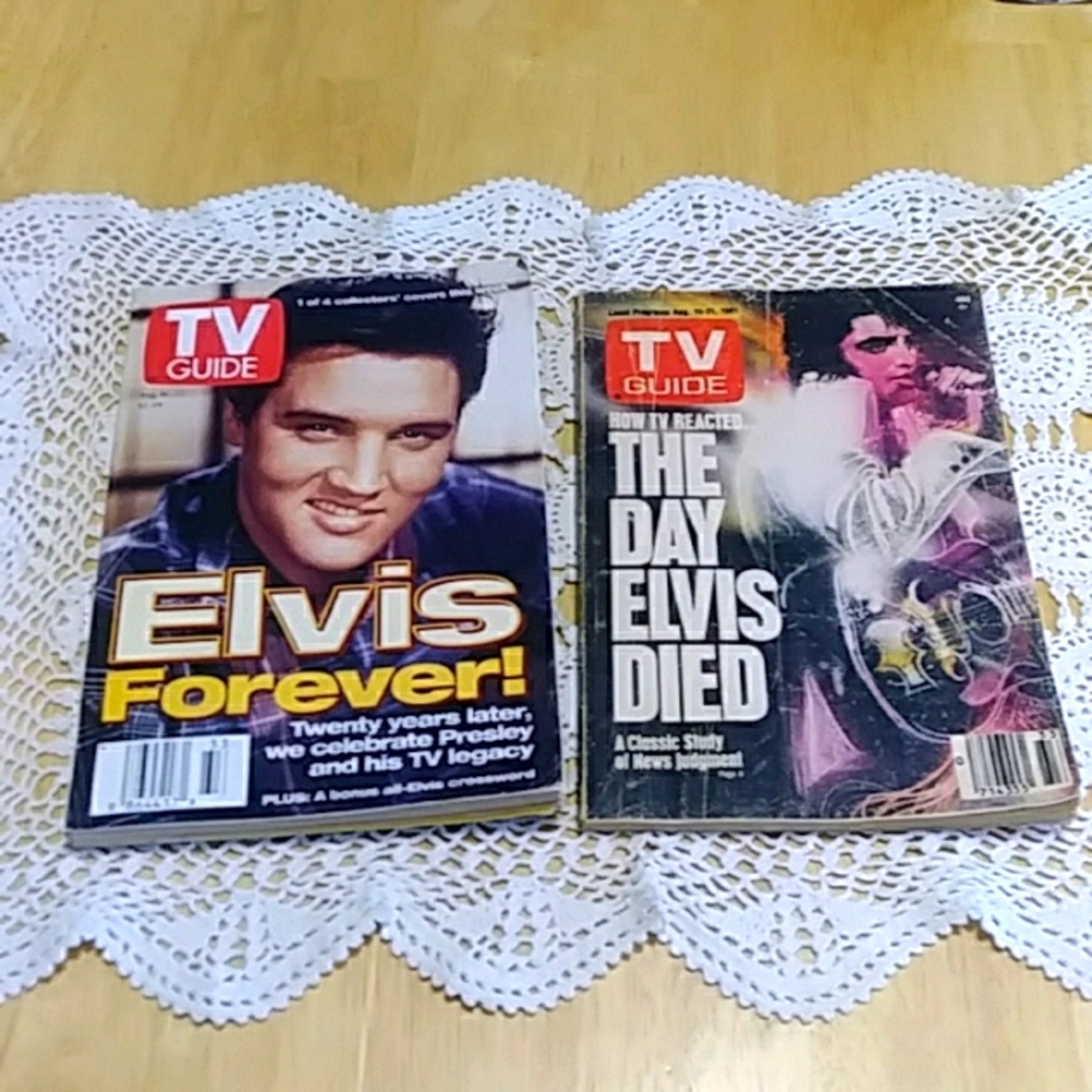 Elvis Presley TV Guide Bundle, Vintage Or Near